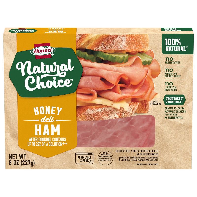 slide 1 of 8, Hormel Natural Choice Sliced Honey Deli Ham - 8oz, 8 oz