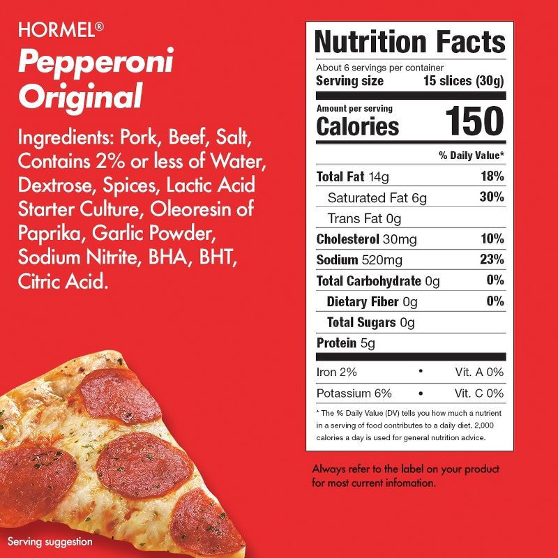 slide 4 of 5, Hormel Original Pepperoni Slices - 6oz, 6 oz