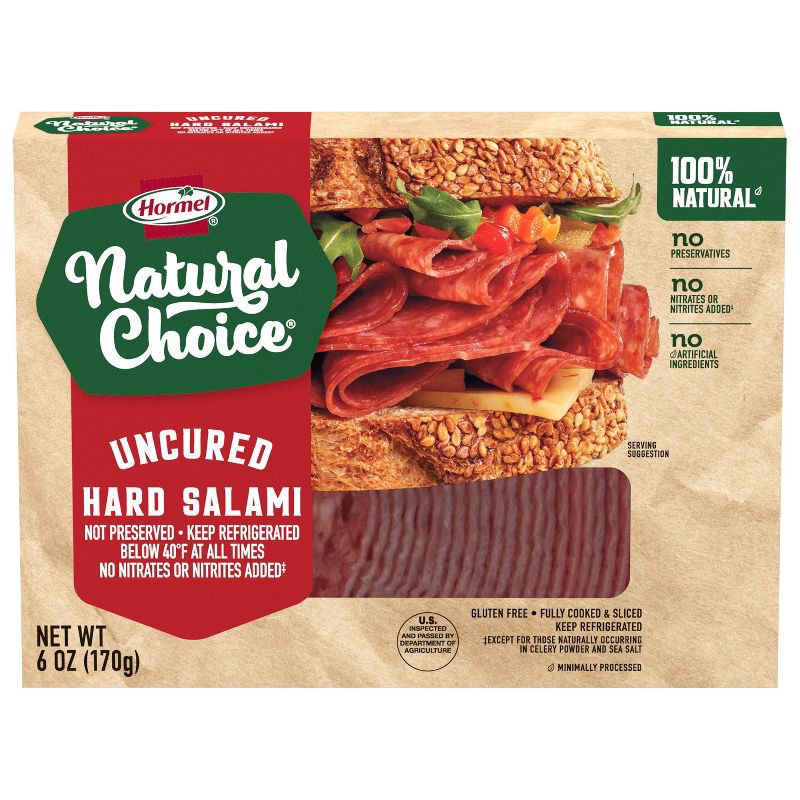 slide 1 of 6, Hormel Natural Choice Hard Salami - 6oz, 6 oz