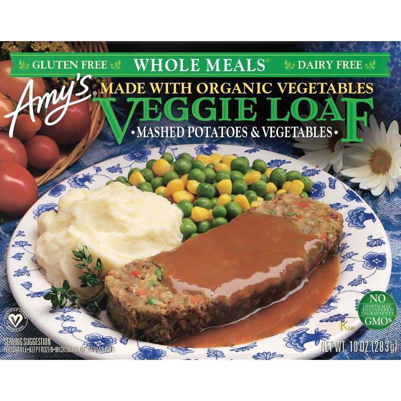 slide 4 of 4, Amy's Vegan Gluten Free Frozen Organic Veggie Loaf & Mashed Potatoes - 10oz, 10 oz