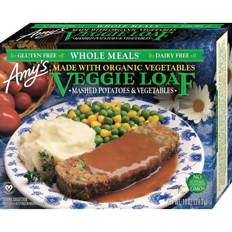 slide 1 of 4, Amy's Vegan Gluten Free Frozen Organic Veggie Loaf & Mashed Potatoes - 10oz, 10 oz