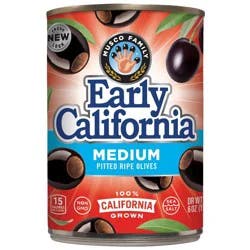 Early California Medium Pitted Ripe Olives - 6oz