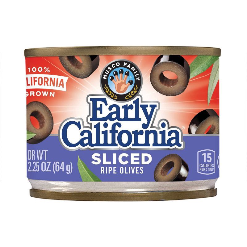 slide 1 of 3, Early California Sliced Ripe Black Olives - 2.25oz, 2.25 oz