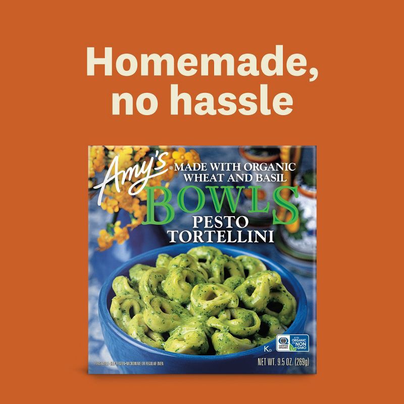 slide 9 of 11, Amy's Frozen Pesto Tortellini Bowls - 9.5oz, 9.5 oz