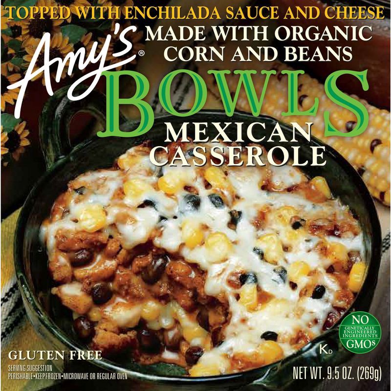 slide 4 of 5, Amy's Frozen Bowls Mexican Casserole Gluten Free - 9.5 oz, 9.5 oz