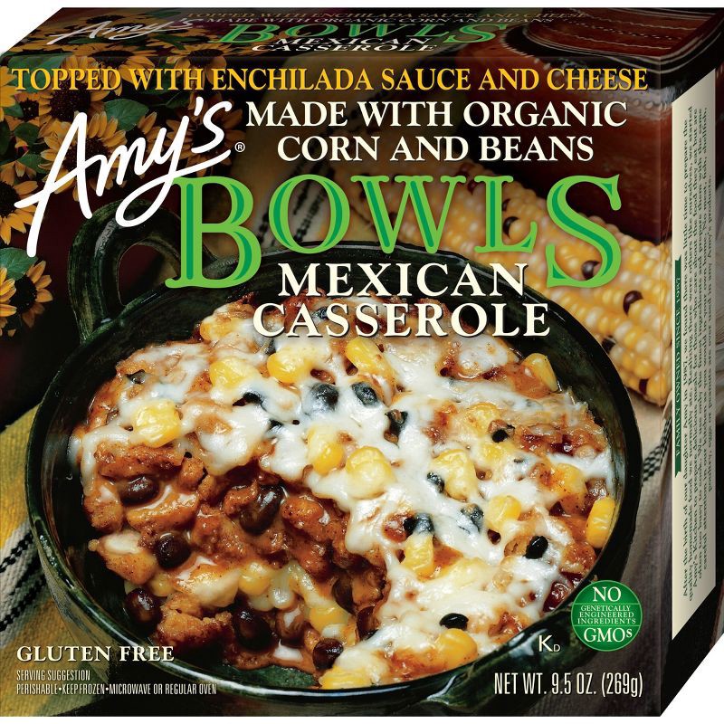 slide 1 of 5, Amy's Frozen Bowls Mexican Casserole Gluten Free - 9.5 oz, 9.5 oz