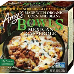 Amy's Frozen Bowls Organic Mexican Casserole Gluten Free - 9.5 oz