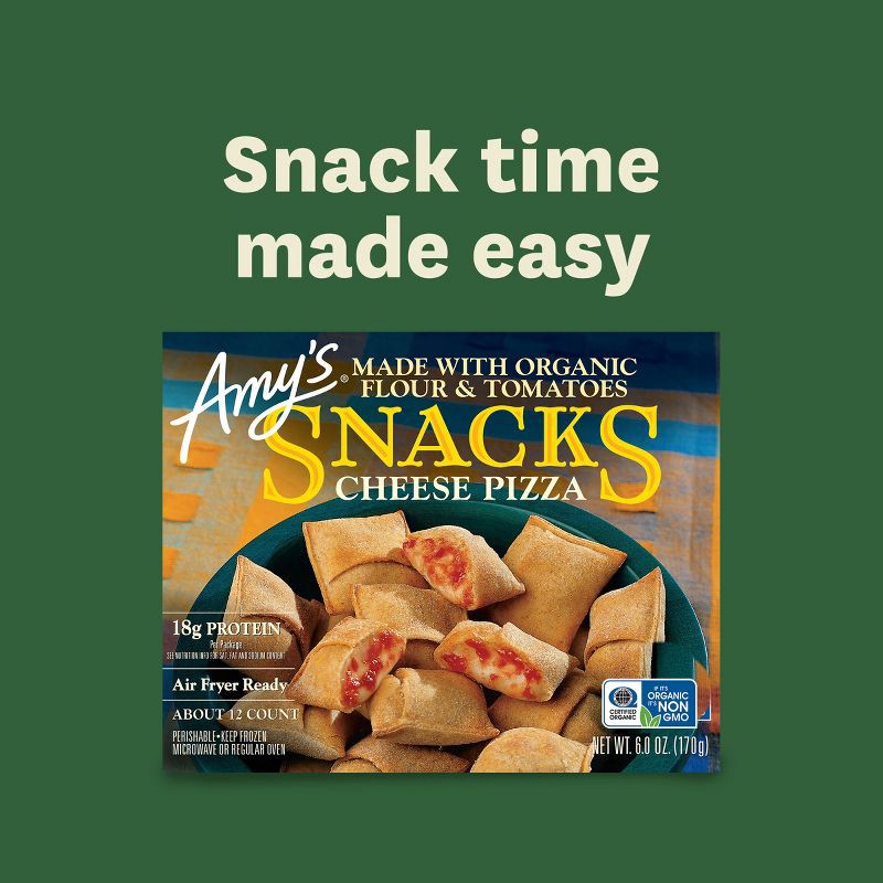 slide 9 of 11, Amy's Frozen Cheese Pizza Snacks - 6oz, 6 oz