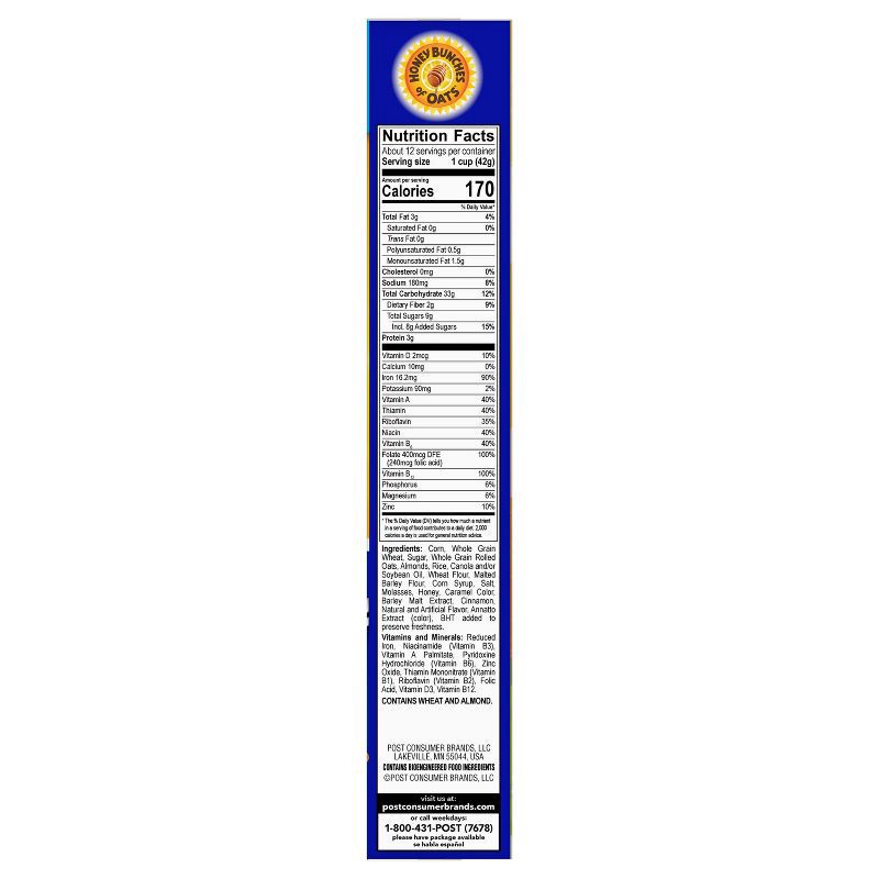 slide 9 of 10, Post Honey Bunches of Oats with Almonds Breakfast Cereal - 18oz, 18 oz