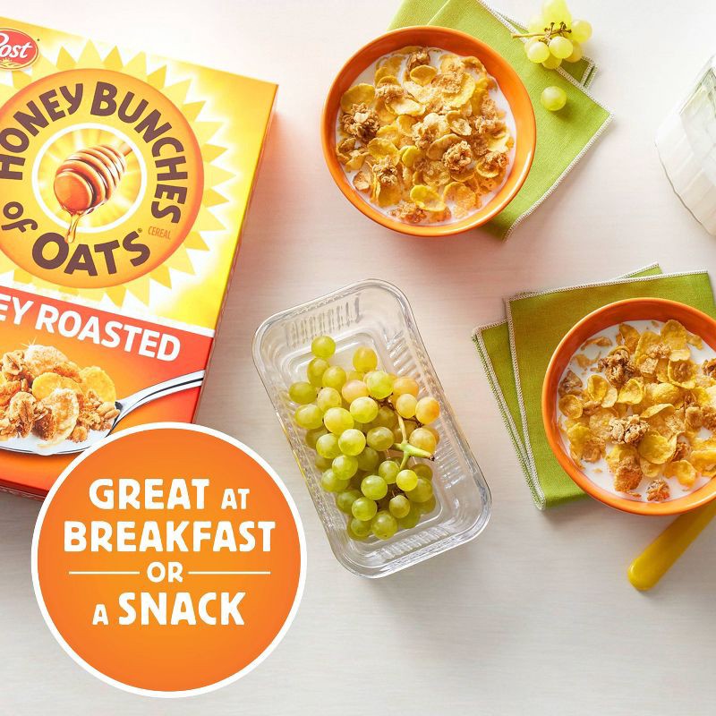 slide 9 of 11, Post Honey Bunches of Oats Honey Roasted Breakfast Cereal - 18oz, 18 oz