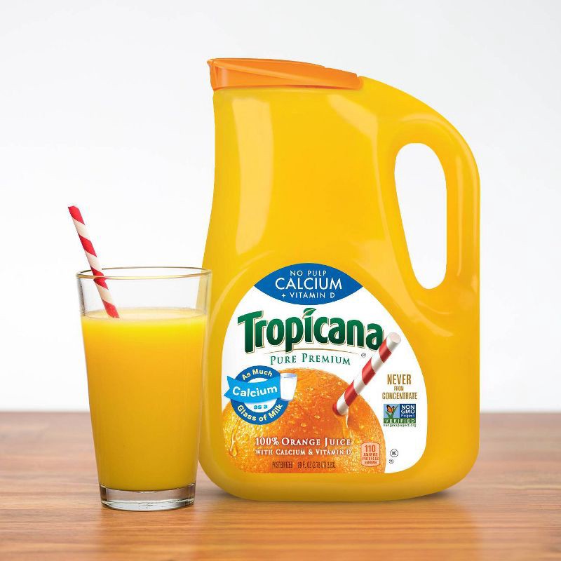 slide 2 of 3, Tropicana Pure Premium No Pulp Calcium + Vitamin D Orange Juice - 89 fl oz, 89 fl oz