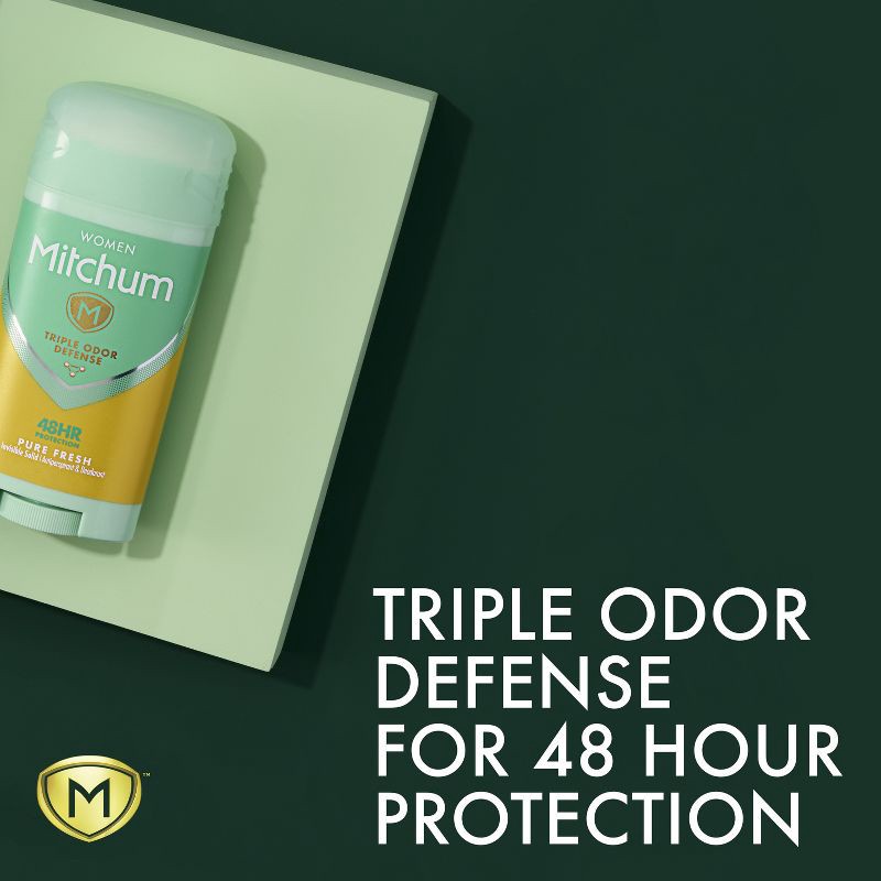 slide 2 of 7, Lady Mitchum Mitchum Women's Triple Odor Defense Antiperspirant & Deodorant Stick - Pure Fresh - 2.7oz, 2.7 oz