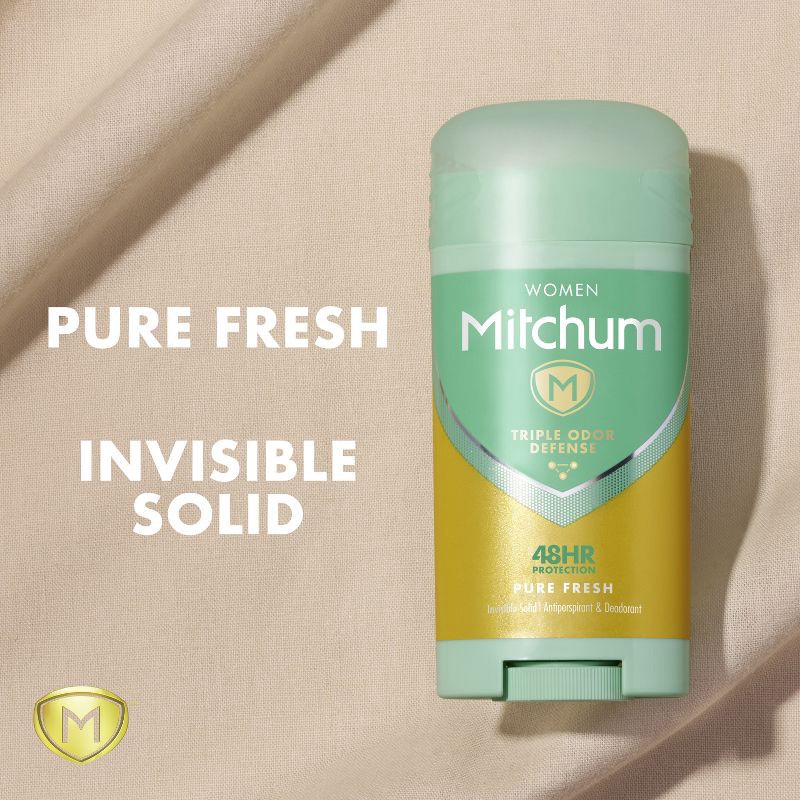 slide 3 of 7, Lady Mitchum Mitchum Women's Triple Odor Defense Antiperspirant & Deodorant Stick - Pure Fresh - 2.7oz, 2.7 oz