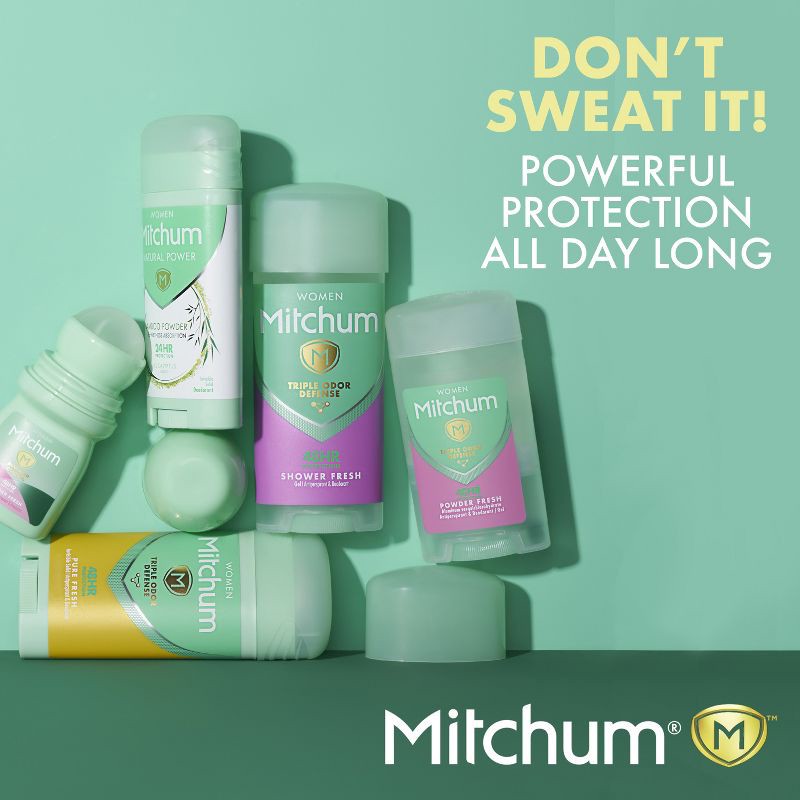 slide 7 of 7, Lady Mitchum Mitchum Women's Triple Odor Defense Antiperspirant & Deodorant Stick - Pure Fresh - 2.7oz, 2.7 oz