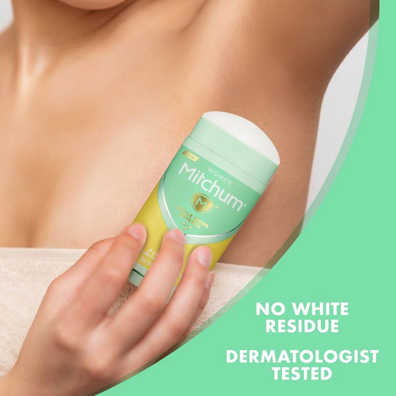 slide 8 of 9, Lady Mitchum Mitchum Women's Triple Odor Defense Invisible Solid Antiperspirant Deodorant - Pure Fresh - 2.7 oz, 2.7 oz