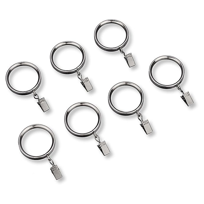 slide 1 of 1, Cambria Vista Clip Rings - Black Nickel, 7 ct