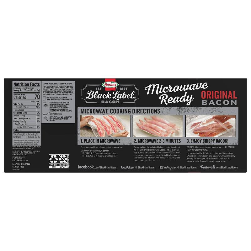 slide 3 of 9, Hormel Original Microwave Ready Bacon Slices - 12oz, 12 oz