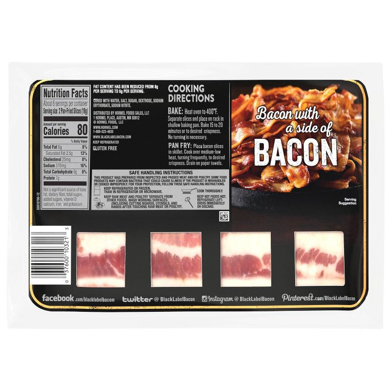 slide 4 of 9, Hormel Black Label Center Cut Bacon - 12oz, 12 oz