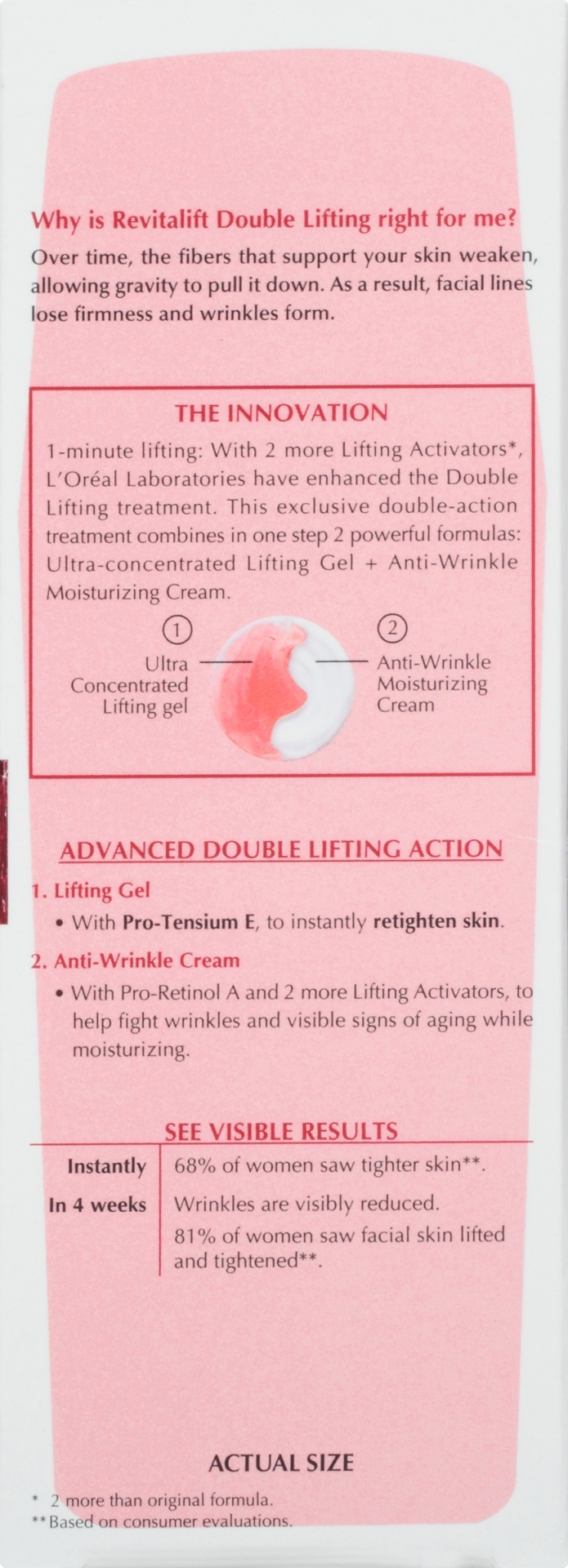 slide 2 of 8, L'Oréal Revitalift Double Lifting Day Treatment For All Skin Types, 1 fl oz