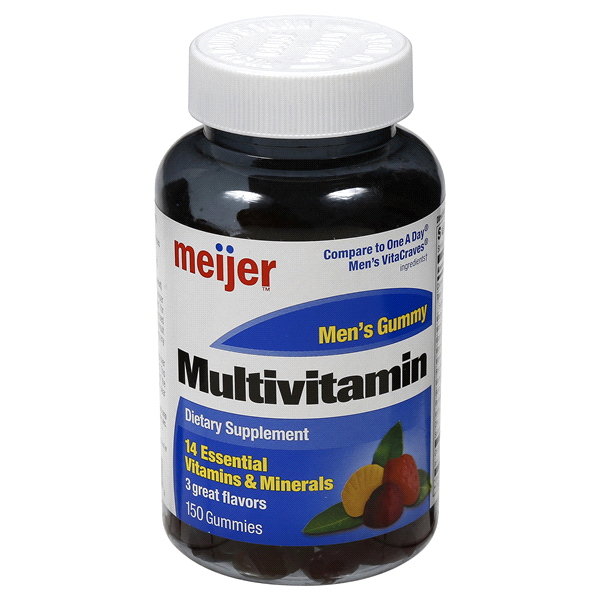 slide 1 of 1, Meijer Men's Multivitamin Gummy, 150 ct