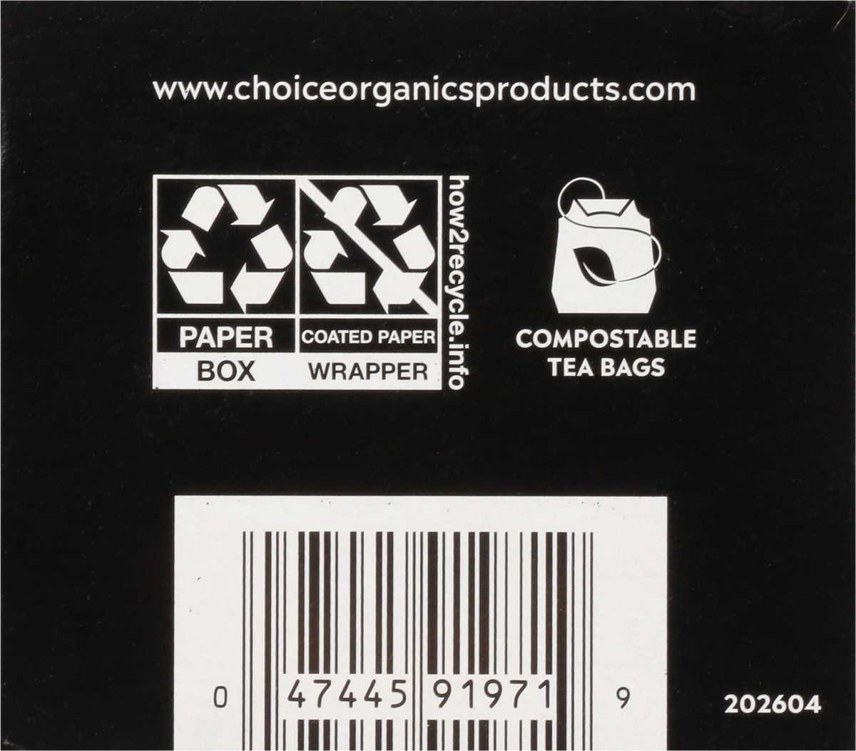 slide 3 of 9, Choice Organics Earl Grey Tea, Contains Caffeine, Black Tea Bags, 16 Count, 16 ct