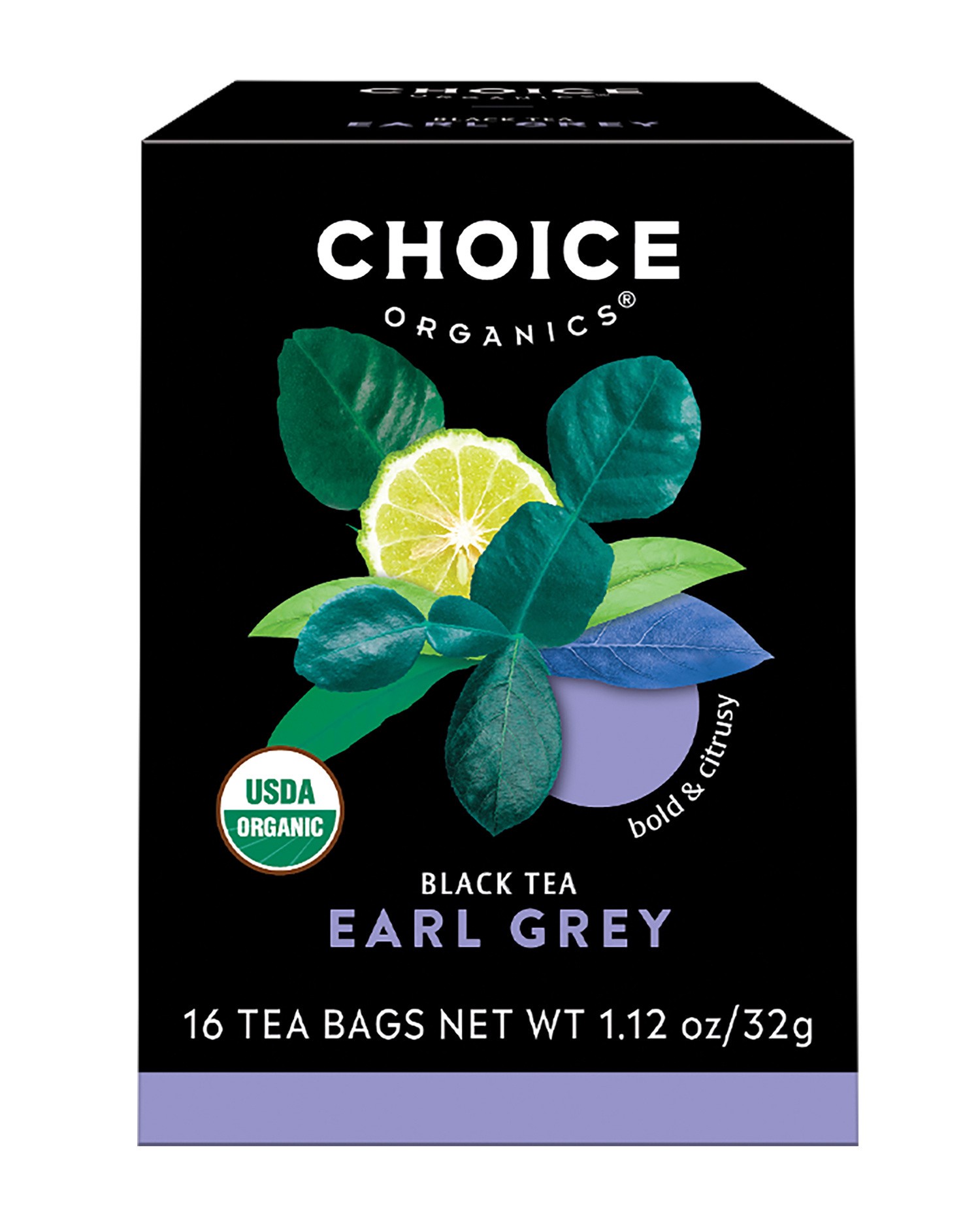 slide 1 of 9, Choice Organics Earl Grey Tea, Contains Caffeine, Black Tea Bags, 16 Count, 16 ct