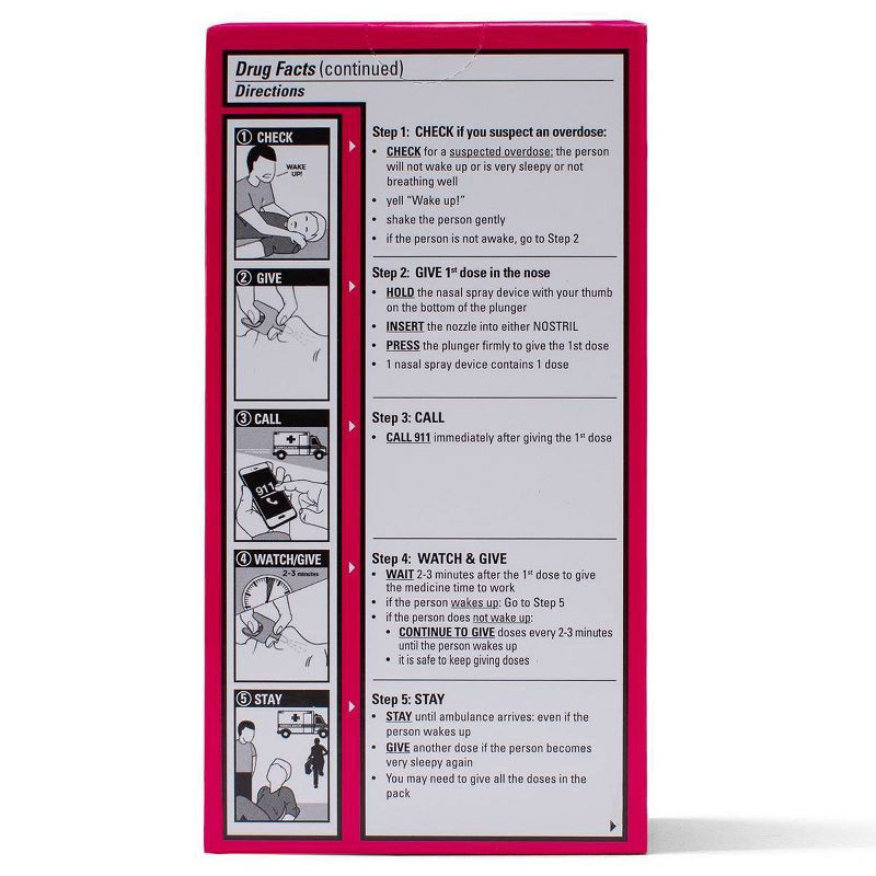 slide 4 of 7, NARCAN Naloxone HCl Nasal Spray 4mg - 2 devices, 2 ct