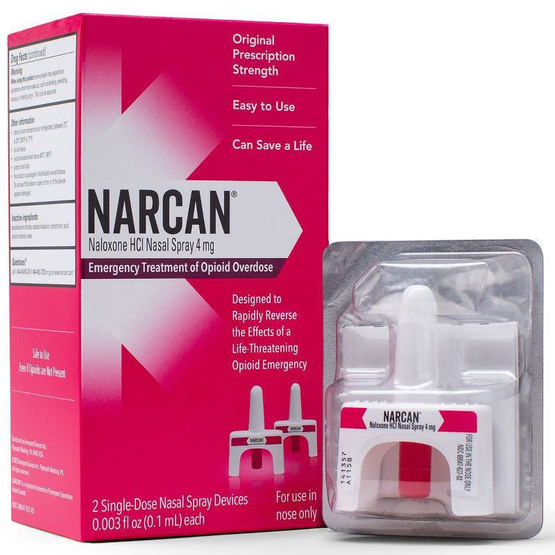 slide 6 of 7, NARCAN Naloxone HCl Nasal Spray 4mg - 2 devices, 2 ct
