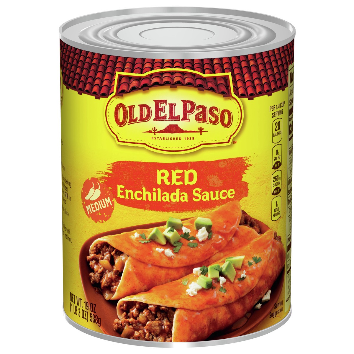 slide 1 of 9, Old El Paso Medium Red Enchilada Sauce- 19 oz, 19 oz
