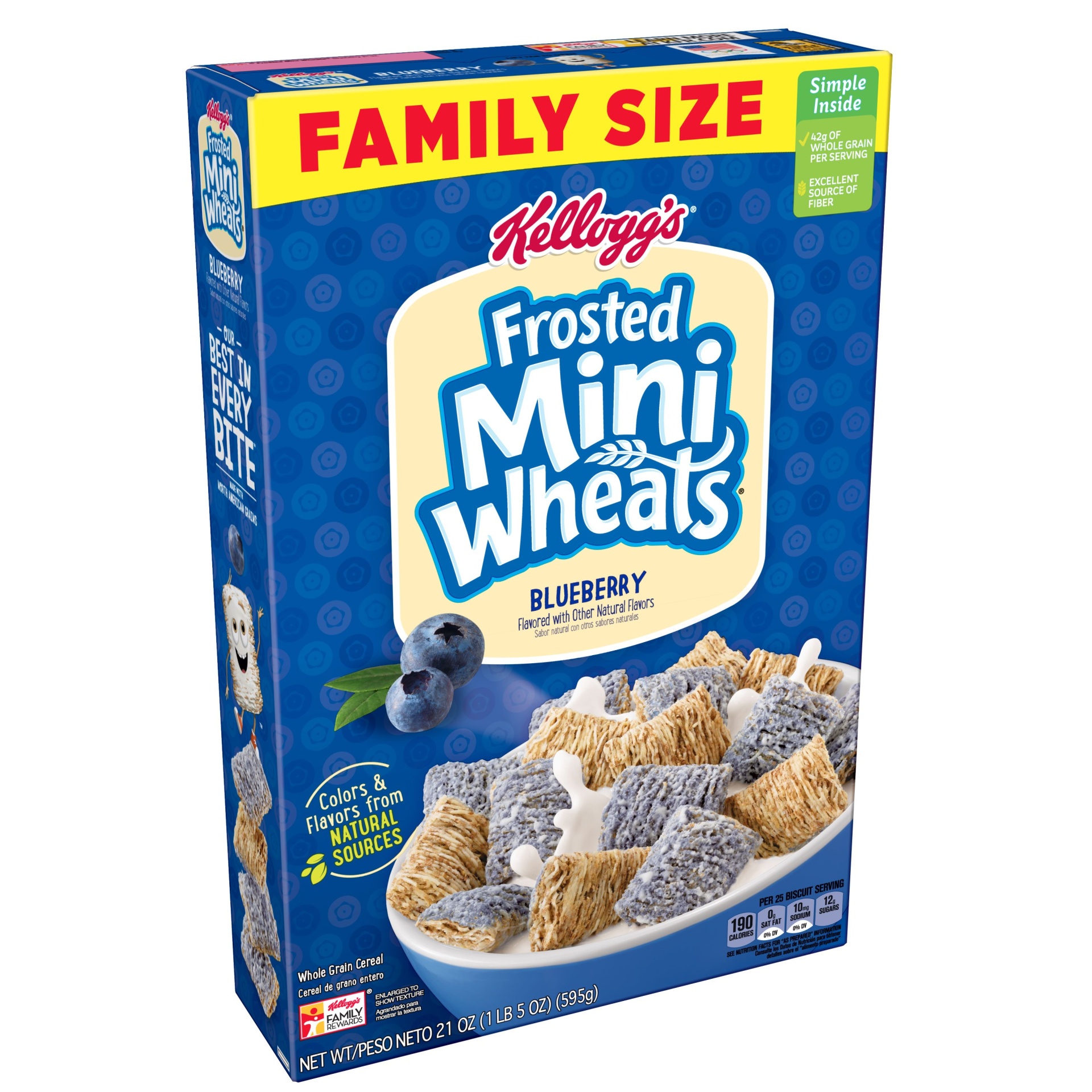 slide 1 of 1, Frosted Mini-Wheats Blueberry Cereal, 21 oz