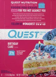 Quest Protein Bar, Birthday Cake Flavor