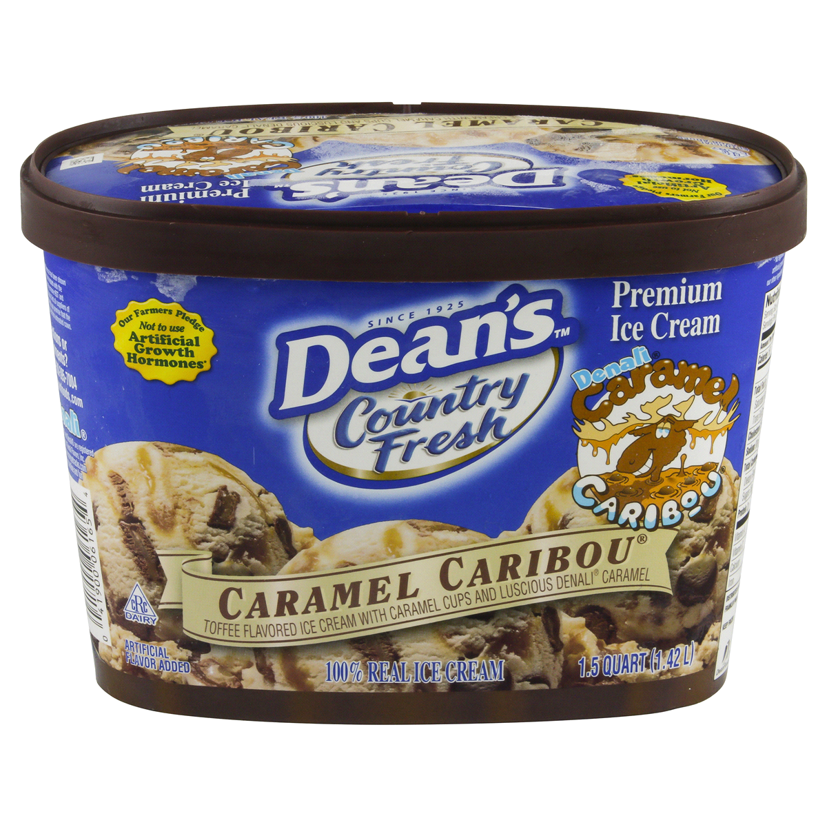 slide 2 of 4, Dean's Caramel Caribou Ice Cream, 48 oz