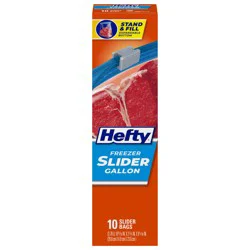 Hefty Gallon Freezer Slider Bags 10 ea