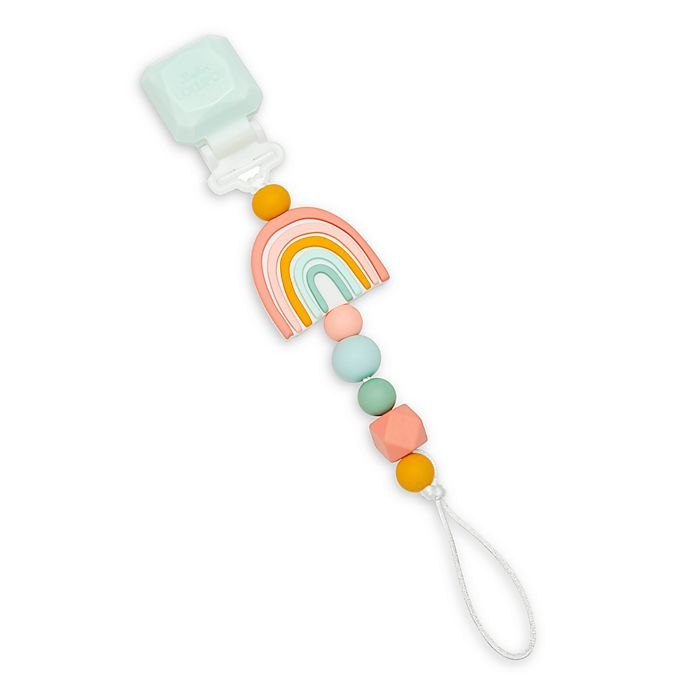 slide 1 of 4, Loulou Lollipop Darling Rainbow Pacifier Clip, 1 ct