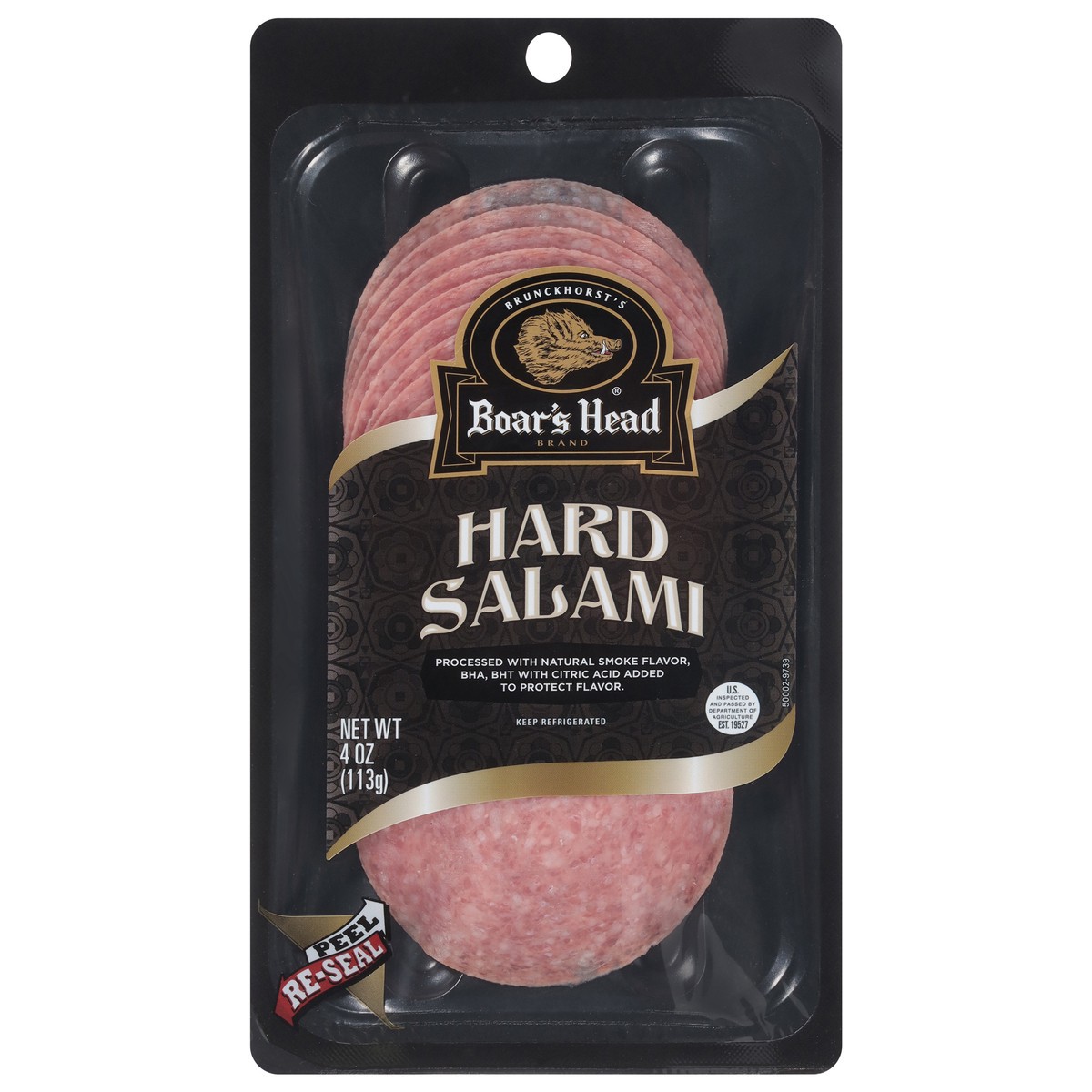 slide 1 of 9, Boar's Head Hard Salami, 4 oz