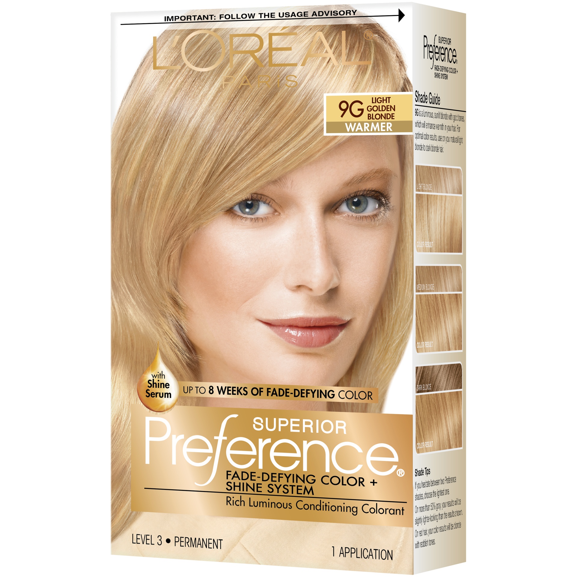 slide 4 of 8, L'Oréal Superior Preference # Light Golden Blonde Permanent Hair Dye, 1 ct