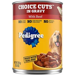 Pedigree Choice Cuts In Gravy Beef Flavor Adult Canned Soft Wet Dog Food - 13.2 Oz