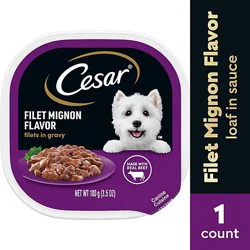 Cesar Filets In Gravy Filet Mignon Adult Wet Dog Food - 3.5 Oz