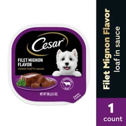 Cesar Classic Loaf In Sauce Filet Mignon Flavor Soft Wet Dog Food - 3.5 Oz