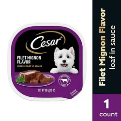 Cesar Classic Loaf In Sauce Filet Mignon Flavor Soft Wet Dog Food - 3.5 Oz