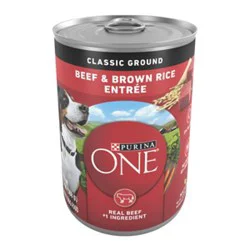 Purina One Classic Ground Beef And Brown Rice Wet Dog Food - 13 Oz