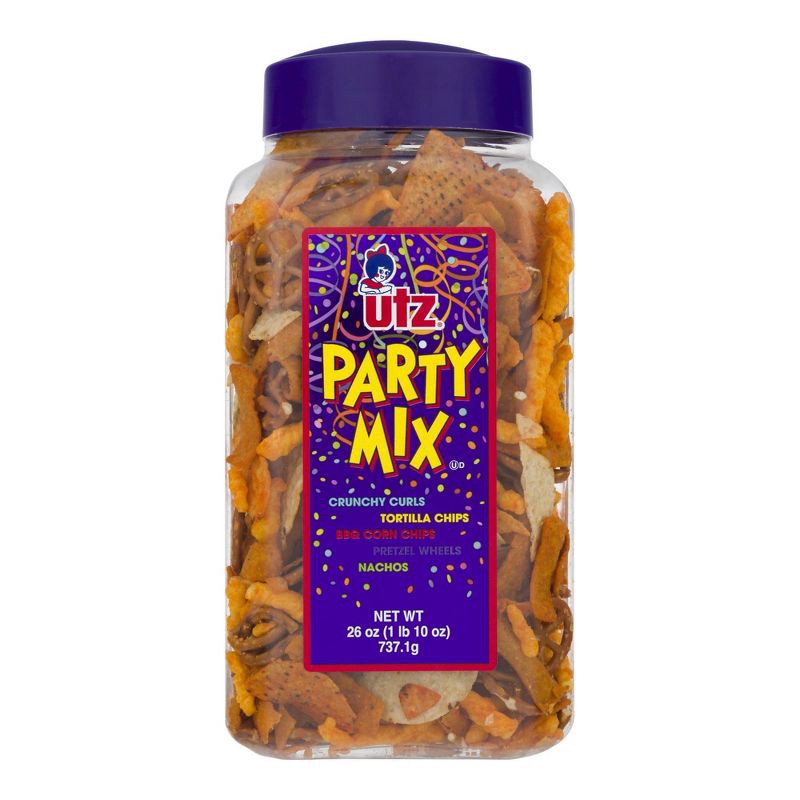 slide 1 of 5, Utz Party Snack Mix Barrel - 26oz, 26 oz