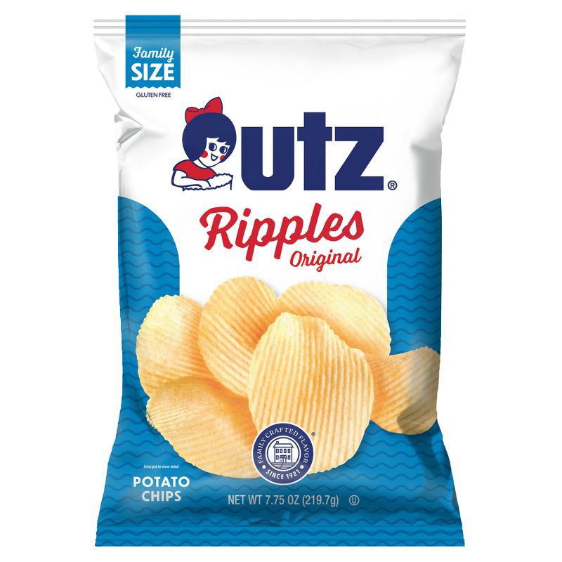slide 1 of 5, Utz Ripples Original Potato Chips - 7.75oz, 7.75 oz