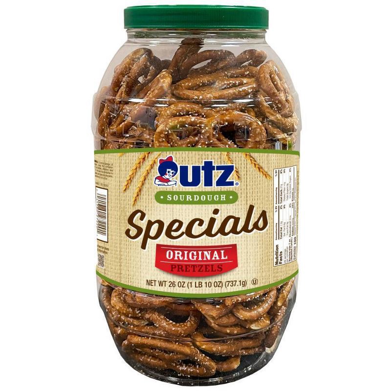 slide 1 of 7, Utz Sourdough Specials Original Pretzels Barrel - 26oz, 26 oz