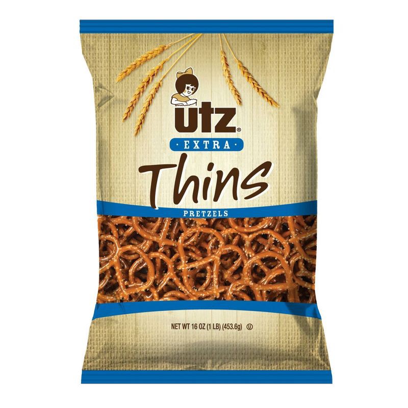 slide 1 of 5, Utz Extra Thin Pretzels - 16oz, 16 oz