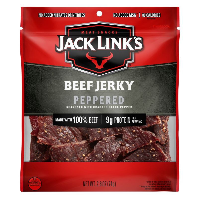 slide 1 of 6, Jack Link's Peppered Beef Jerky - 2.6oz, 2.6 oz