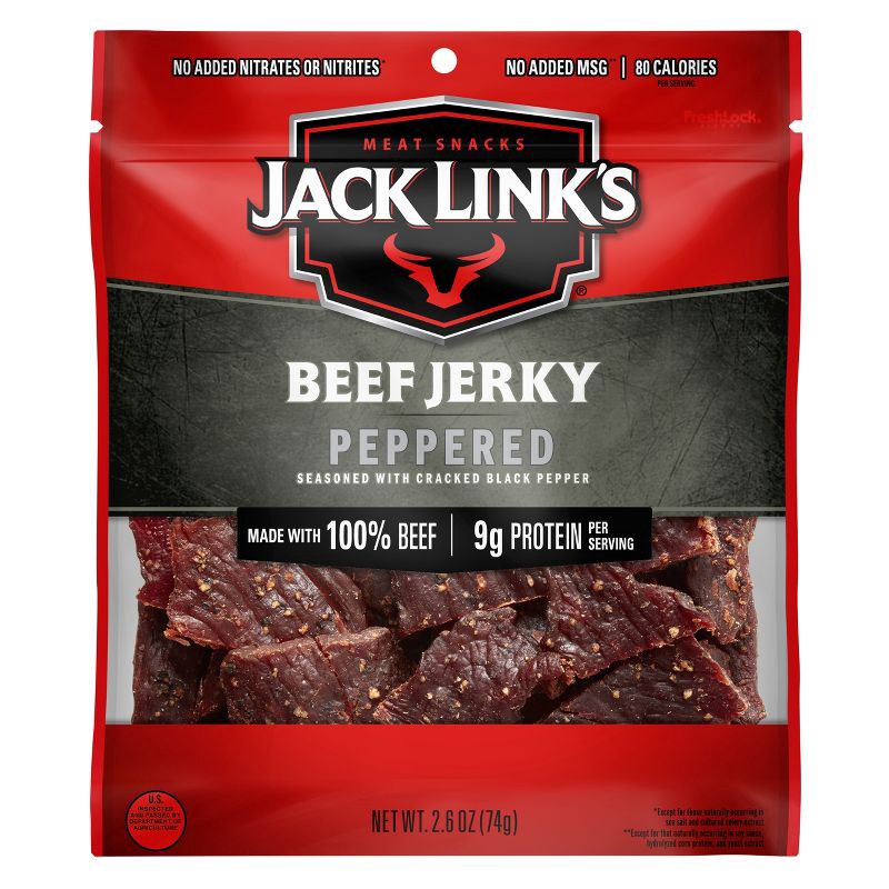 slide 1 of 3, Jack Link's Peppered Beef Jerky - 2.6oz, 2.6 oz
