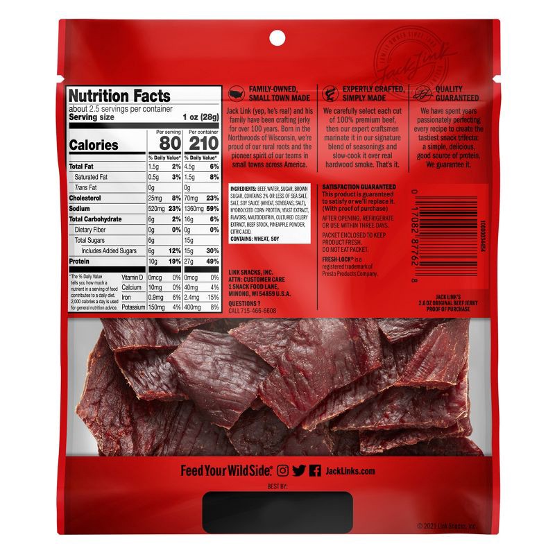 slide 2 of 8, Jack Link's Original Beef Jerky - 2.6oz, 2.6 oz