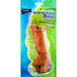 Signature Pet Care Dog Treat Rawhide Bone Knotted Beef Basted - Each
