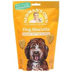 Newmans Own Dog Treat Premium Medium Size Peanut Butter Flavor Pouch - 10 Oz